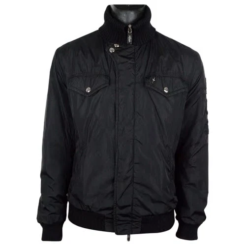 Giubbotto Cesare Paciotti Giacca Uomo Taglia 52 Giubbino Nero Cappotto Jacket