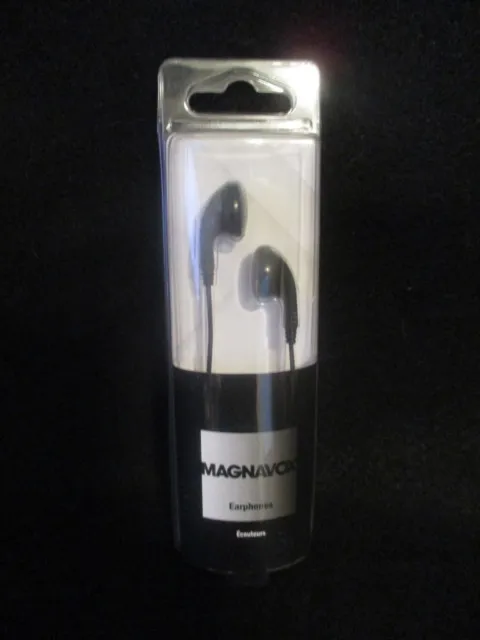 MAGNAVOX Earphones Clear Sound- Silicone Comfort Band 13MM Driver MHP4804-BK