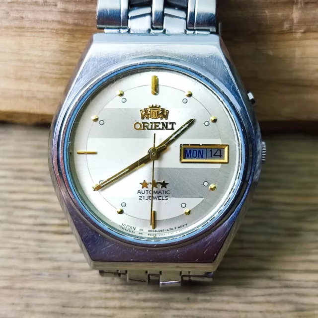 JAPAN WRIST watch ORIENT crystal stainless steel automatic made in Japan 80s 53.00 PicClick UK