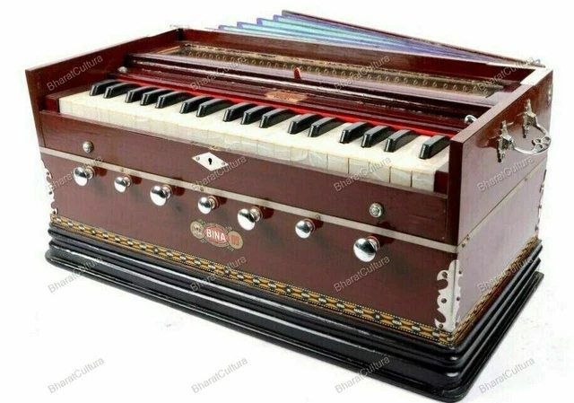 BINA 7 STOPPER Double Bellow Wind Organ Tune 39 Keys High Quality