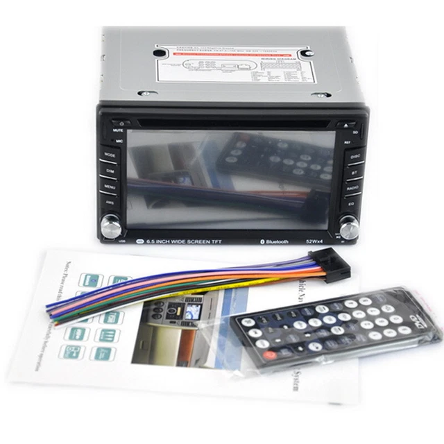 6.5" Car DVD CD Player Double 2 Din Stereo Radio Bluetooth Phone Mirror Link 16G