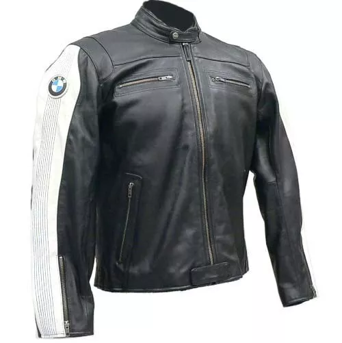 BMW Hombre Chaqueta de Cuero de la Motocicleta Motera de Cuero Moto Chaqueta-54