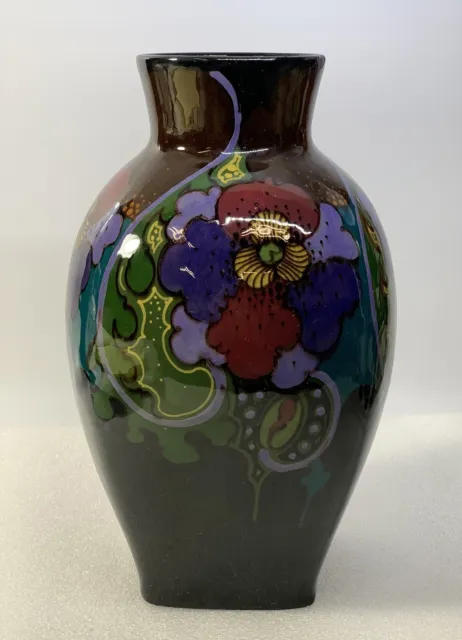 Vintage IVORA GOUDA — A Polychrome Earthenware Art Nouveau Vase, Made In Holland