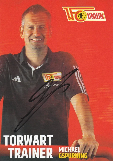 MICHAEL GSPURNING AUTOGRAMMKARTE 2023/24 UNION BERLIN 2023/2024 NEU