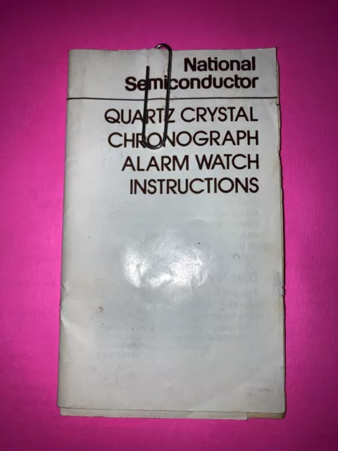 MANUAL National Semiconductor Reloj Alarma con Recibo 1981 KMart