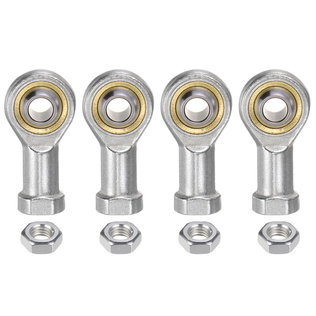4pcs SI8TK PHSA8 M8 Female Rod End M8x1.25 Right Hand Thread,Includes Jam Nut