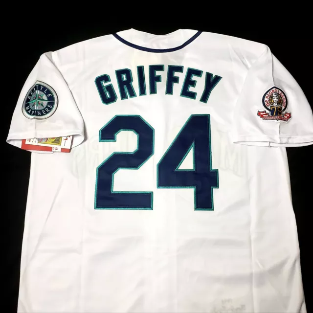 Ken Griffey Jr Seattle Mariners Jersey 1995 Retro Throwback Stitched NEW💥SALE!