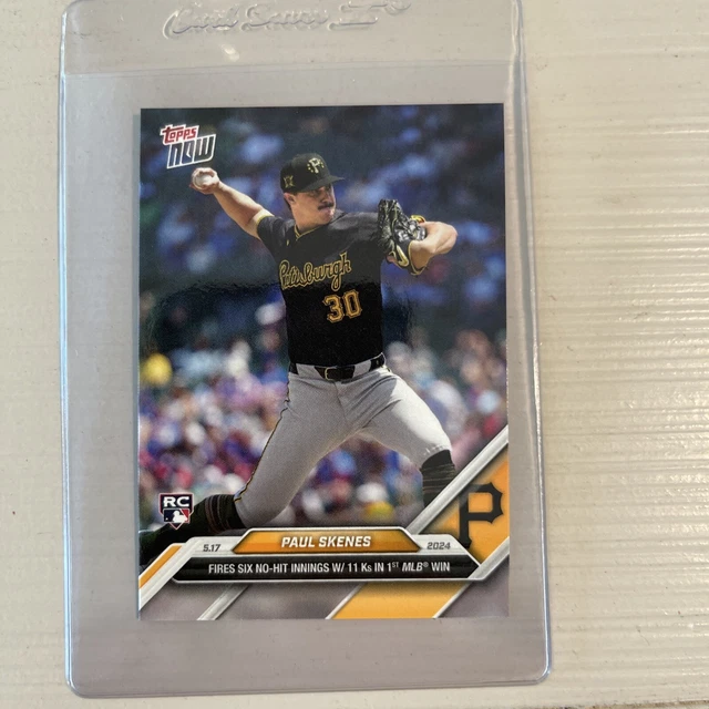 2024 TOPPS NOW Paul Skenes 201 Pittsburgh Pirates RC prima vittoria/in