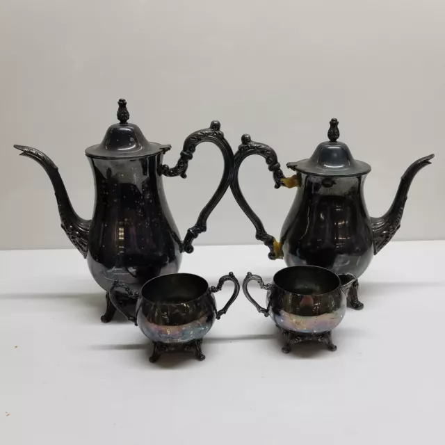 Oneida Silver Plate Coffee Pot/Tea Pot/Sugar/Creamer