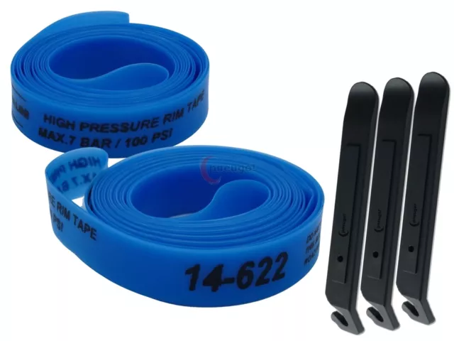 2x Schwalbe Felgenband Super HP 28 Zoll 14-622 (B: 14mm D: 622mm) +3 Reifenheber