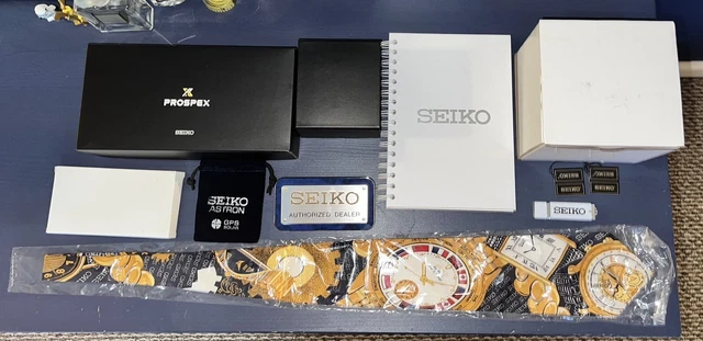 Seiko Promo Swag Lot Prospex Astron AD sign tie case book Brookstone and more!