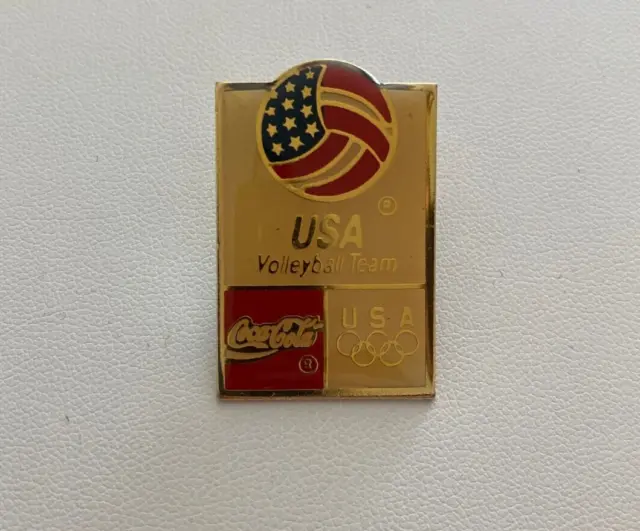 USA Volleyball Team Coca Cola Olympics Pin