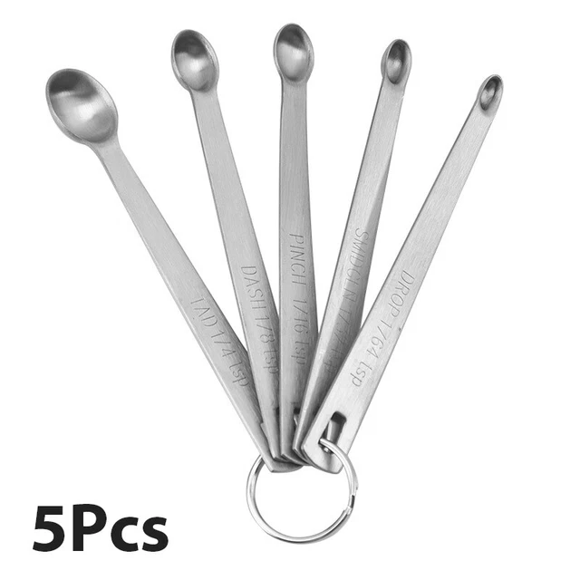 5 pz/set cucchiaio di misurazione acciaio inox condimento caffè più dimensioni Sp-H7