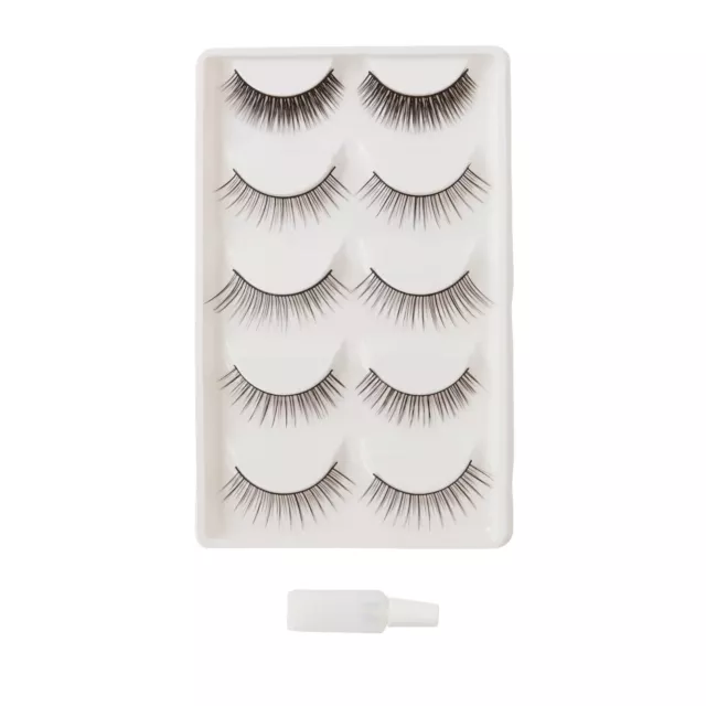 Kit 5 Paires de Faux Cils Haute Qualité + Colle avec Livraison Rapide Offerte