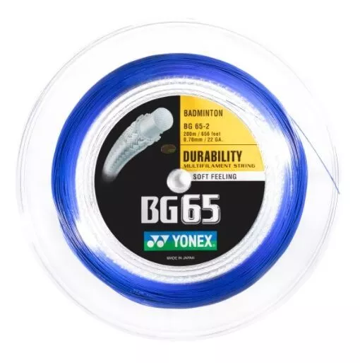 (0,43€/m) Yonex BG 65 Blue 200 m Badmintonsaite