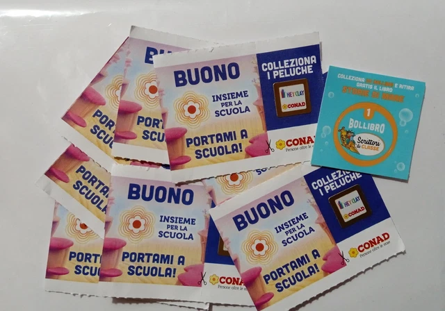 Bollini Conad Peluche Hey Clay + Bollibro storie di mare 2023