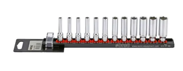 SONIC Steckschlüsselsatz Steckschlüssel-Set 101204 Chrom-Vanadium-Stahl