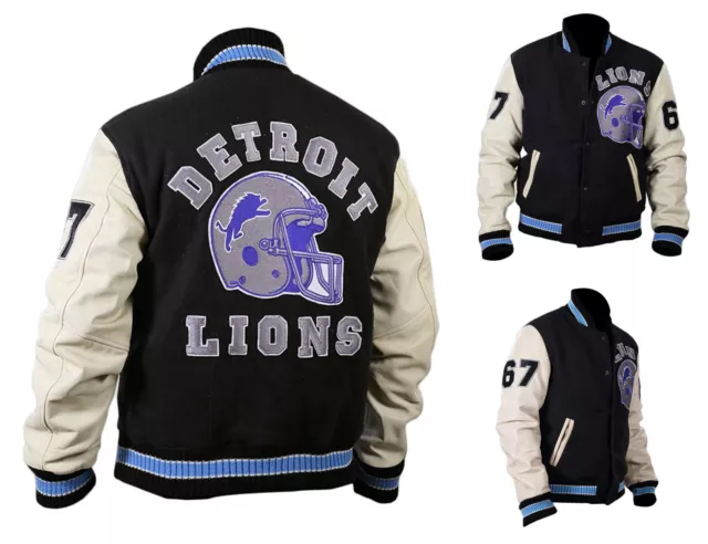 Beverly Hills Cop Eddie Murphy Axel Foley Detroit Lions Varsity Letterman Jacket