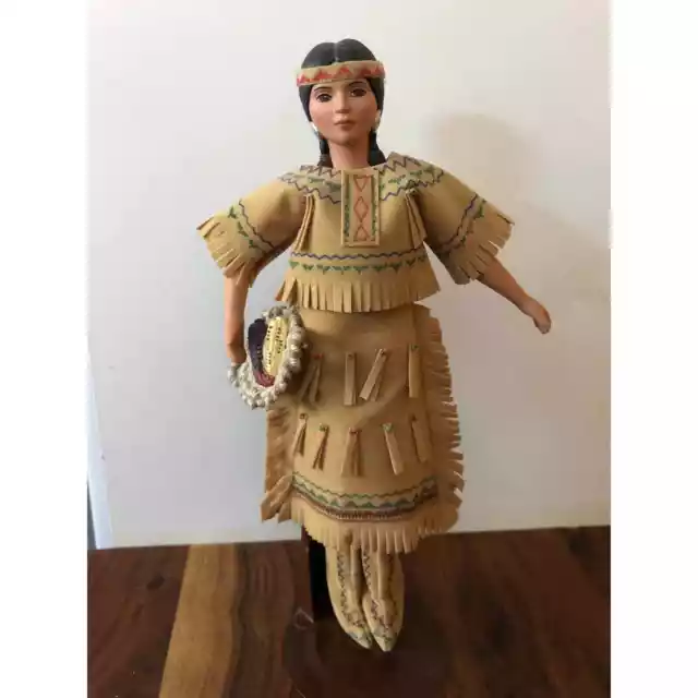 Vintage Porcelain Tasime Native American Girl in Traditional Dress