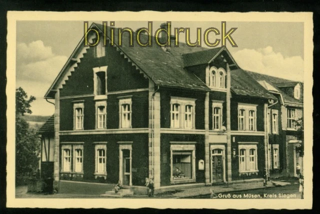 Müsen Kreis Siegen sw-AK Gruss aus .... Gasthof Sonneborn ungebr. ca. 1960 (d796