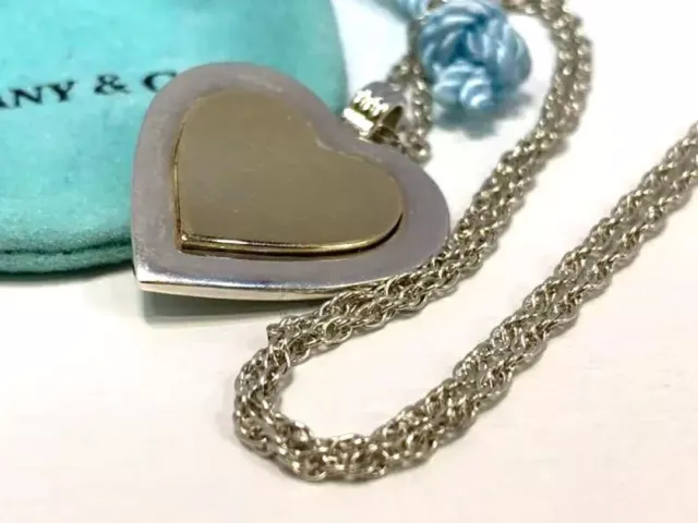 Tiffany & Co. Heart Necklace Silver 925 Gold 750 with box