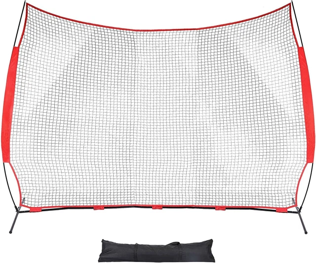 ZELUS Collapsible Barricade Backstop Net 12X9 Ft, Net for Lacrosse, Baseball, Ba