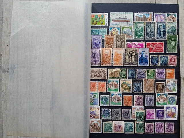 ITALIE Gros Lot de timbres oblitérés , valeur inconnue , quantité + de 300