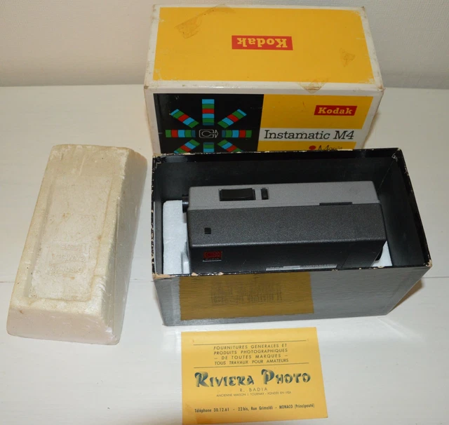 Ancienne Camera Instamatic Ciné M4 KODAK Super 8 S8 boite Vintage