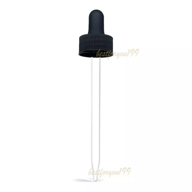 4 oz/120 ml gotas gotero de vidrio aceites esenciales botellas de vidrio 22-400 tapas gotero negras