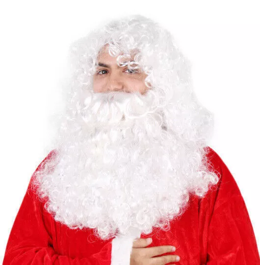Weihnachtsmannbart mit Perücke und Bart Weihnachtsmann Bart Nikolaus Kostüm
