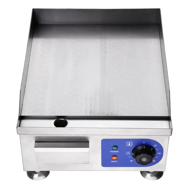 WeChef 1500W 14" Electric Countertop Griddle Flat Top Commercial Restaurant