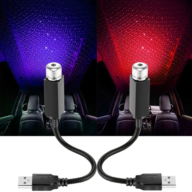 USB Car Atmosphere Blue Star Light Mini LED Projection Lamp Star Night NEW