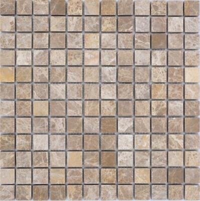 Mosaico de piedra mosaico de mármol beige pared de piedra natural mosaico | 1 hoja de mosaico