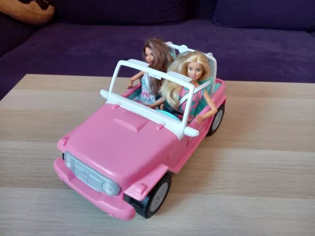 Mattel Barbie Strand Cruiser Auto mit zwei Puppen Cabrio FPR59