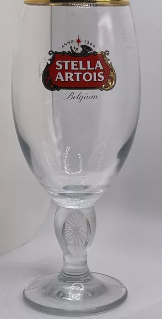 Stella Artois Orig. Belgium Gold Rimmed Beer Glass Chalice 33CL Arkansas Derby