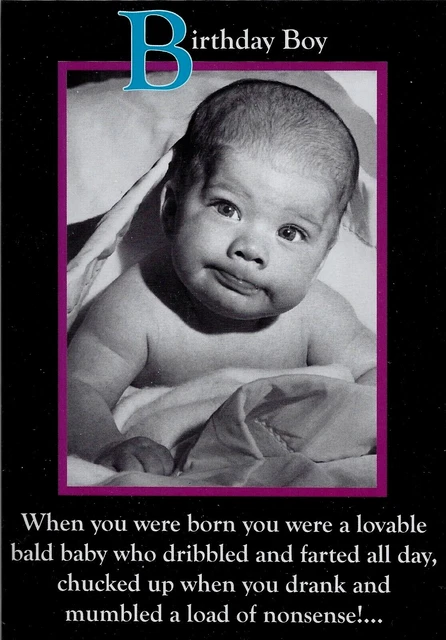 FUNNY BIRTHDAY CARDS For Him Male Men Humour Cheeky Novelty Joke ~ FREE ...