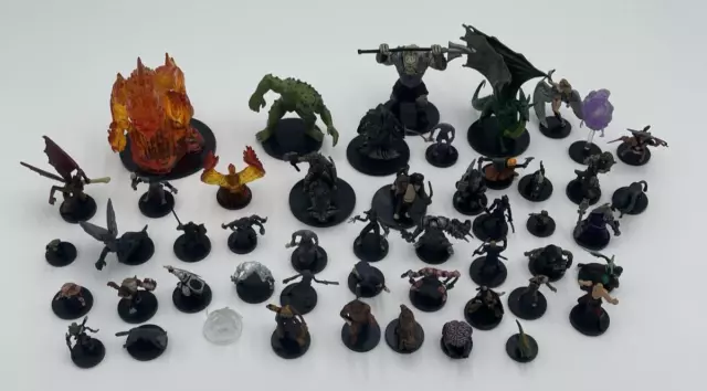 E14 D&D: Dungeons & Dragons Minis Lot 50 Figures All Pictured FREE SHIPPING