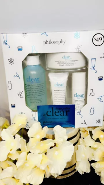 Philosophy Clear Days Ahead Acne Treatment Trial Set 4-Piece BRAND NEW Free Ship