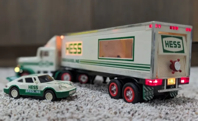 1992 Hess Toy Truck 18 Wheeler and Racer In Original Box