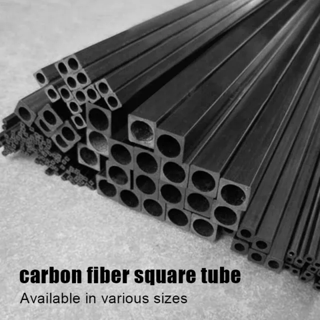 carbon fiber square tube L 500mm outer diameter 2mm 2.5mm 3mm 4 5mm 6mm 8mm 10MM