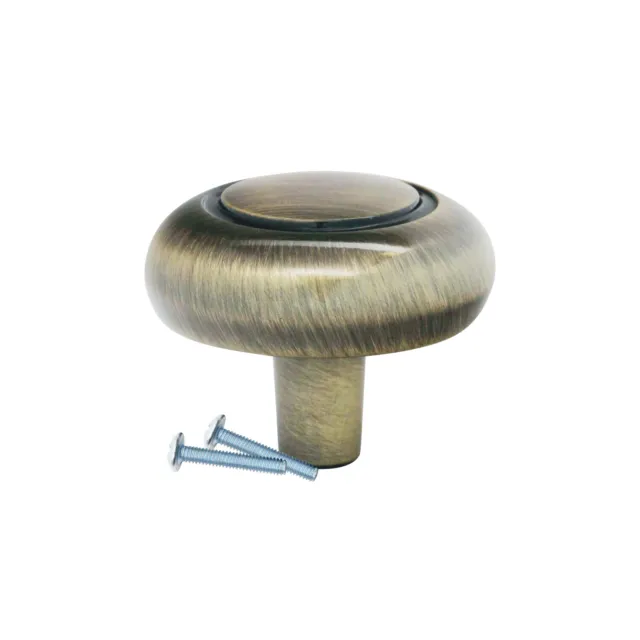 2 Pack Bubble Round Rustic Brass Kitchen Cabinet Drawer Knob 1-1/4" K90232RB