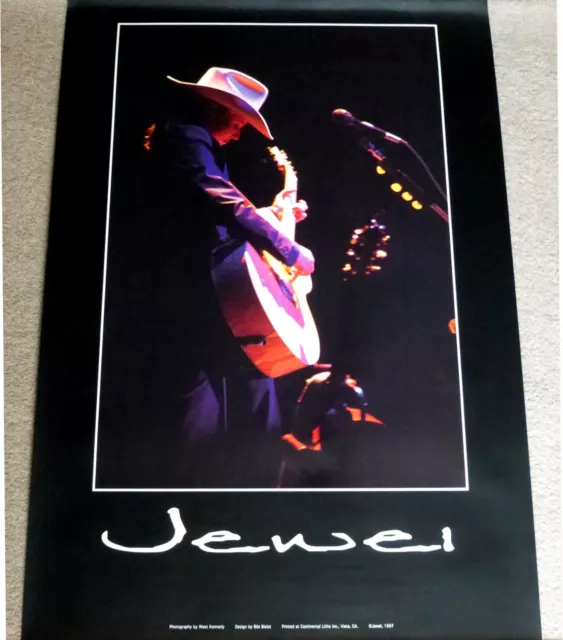 Rare 1997 Jewel Kilcher Live Poster. Official Fan Club Issue. 30" X 20". Singer