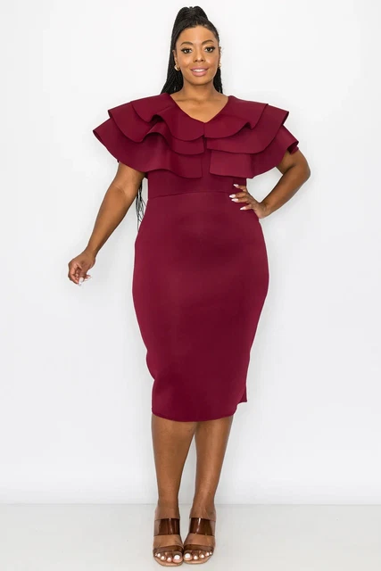 LIVD Formal Dress, Burgundy Dress, Women’s Plus Size 2X, Formal Plus Size 2X
