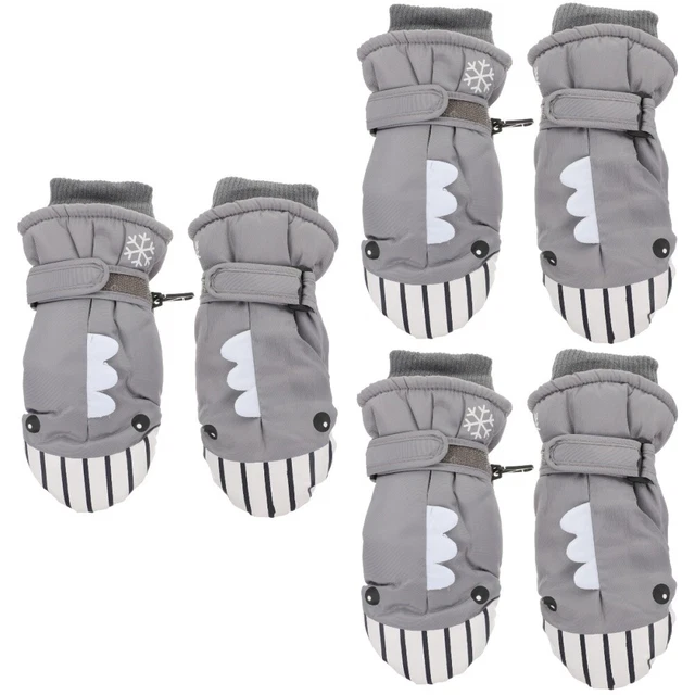 3 Pairs Childrens Ski Gloves Children's Ski Gloves Winter Mittens Sports
