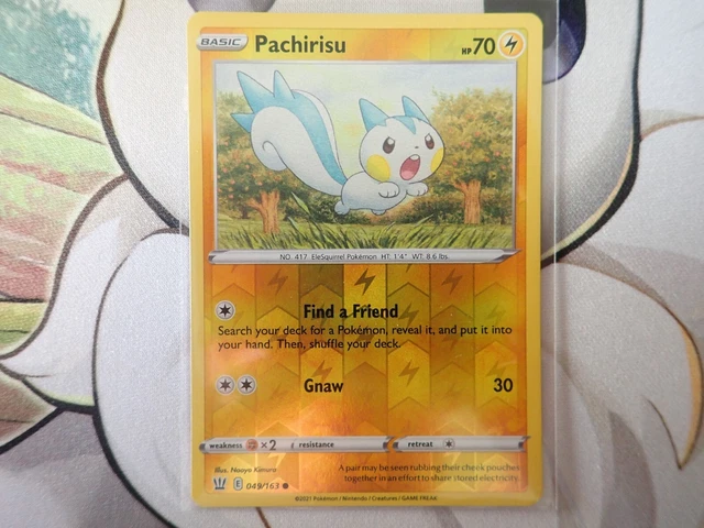 POKEMON TCG CARDS Pachirisu 49/163 Battle Styles Reverse Holo NM EUR 0 ...