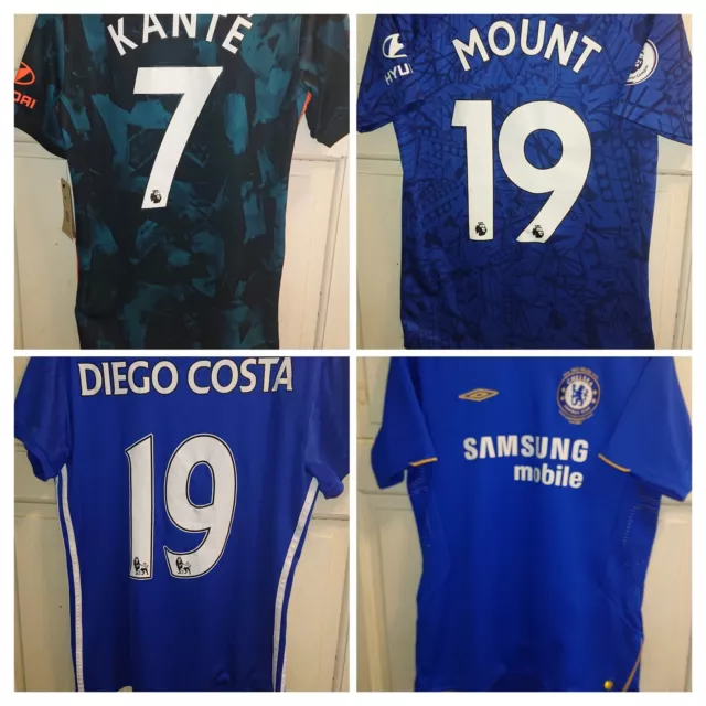 4 GENUINE Chelsea Shirts :XL Youth - Mount-Costa-Kante and Centenary Shirt.
