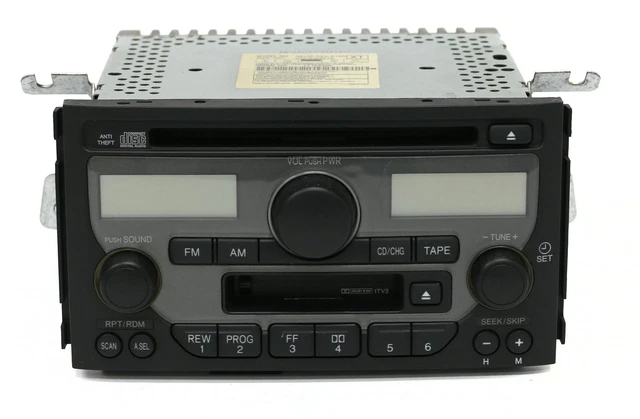 Honda 2003-2005 Pilot AM FM Radio CD Cassette Receiver 39100-S9V-A100 Face 1TV3