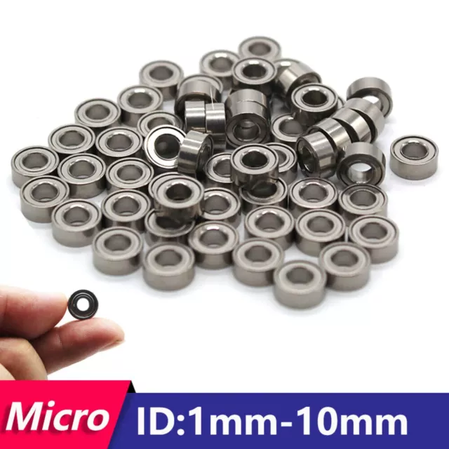 Miniature Ball Bearings Small Micro Mini 1/1.5/2/2.5/3/4/5/6/8/10mm Inner Dia.