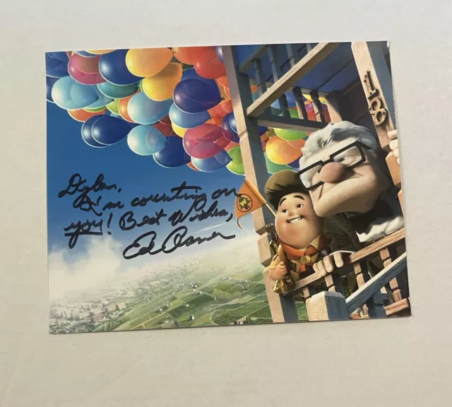 Signed Autograph Ed Asner 8x10 Photo UP Disney Pixar Poster