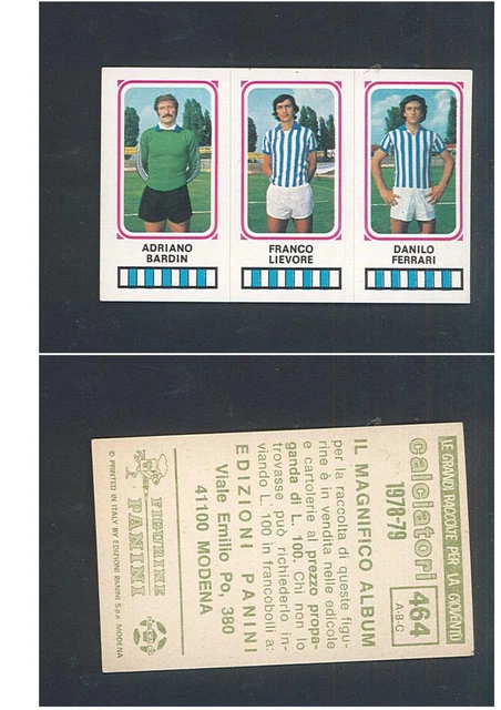 FIGURINA CALCIATORI PANINI 1978-79! N.367! Luppi/Damiani/Martina! Genoa